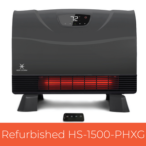 Heat Storm refurbished Infrared indoor space heater. 1500 watt space heater. Grey.